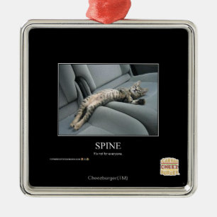 Ornement Carré Argenté Épine