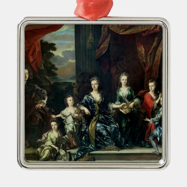 Ornement Carré Argenté Ęr duc de John Churchill de Marlborough (Devant)