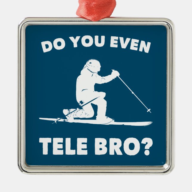 Ornement Carré Argenté Est-Ce Que Vous Êtes Même Tele Bro ? (Devant)
