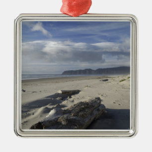 Ornement Carré Argenté États-Unis, Oregon, dunes de sable et océan, Pacif