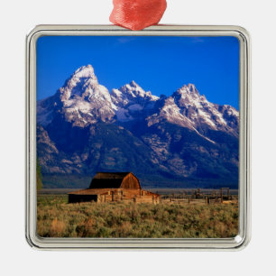 Ornement Carré Argenté États-Unis, Wyoming, Parc national de Grand Teton,