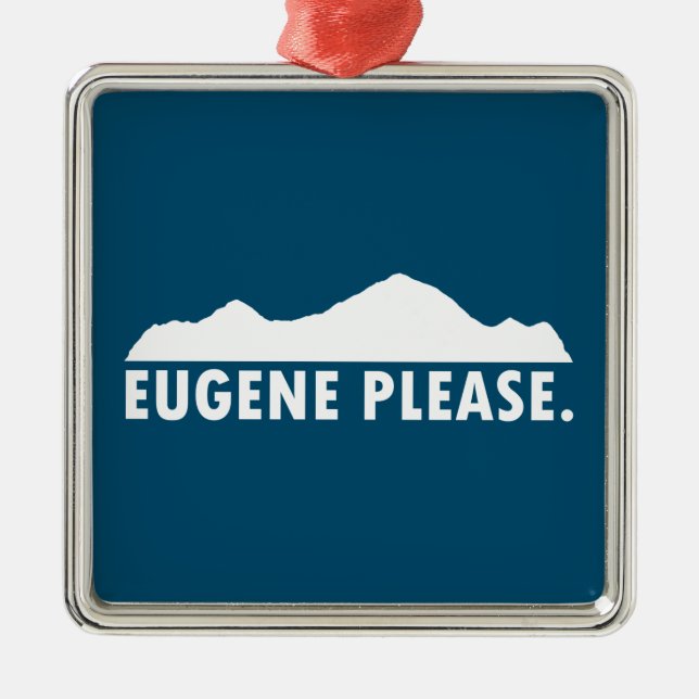 Ornement Carré Argenté Eugene Oregon S'Il Vous Plaît (Devant)