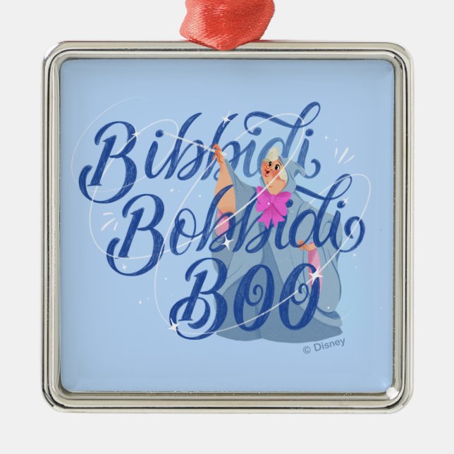 Ornement Carré Argenté Fairy Godmother - Bibbidi Bobbidi Boo (Devant)