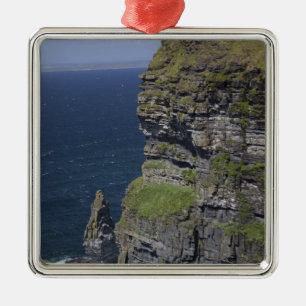 Ornement Carré Argenté Falaises panoramiques de Moher et tour d'O'Brien