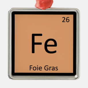 Ornement Carré Argenté Fe - Chimie du Foie Gras Symbole du Tableau Périod