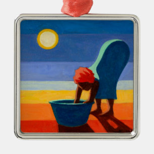 Ornement Carré Argenté Femme de recourbement 2005