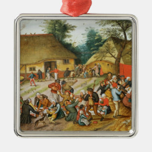 Ornement Carré Argenté Festin de mariage