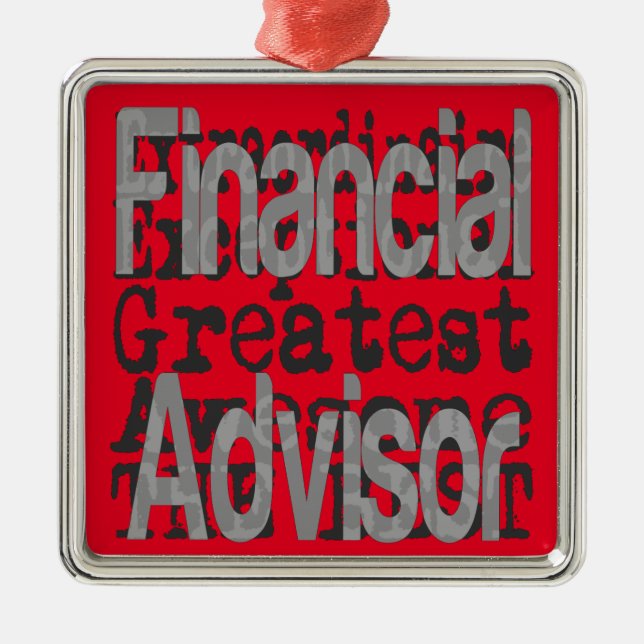 Ornement Carré Argenté Financial Advisor Extraordinaire (Devant)