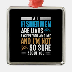 Ornement Carré Argenté Fishing Art All Fishman
