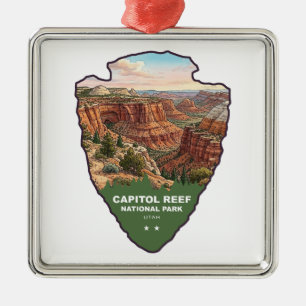 Ornement Carré Argenté Flèche du parc national de Capitol Reef