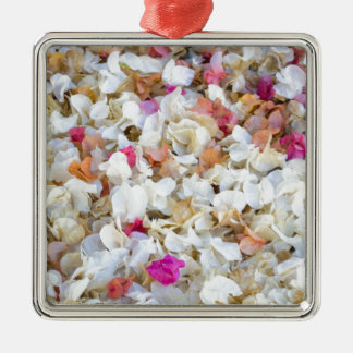 Ornement Carré Argenté Fleurs sèches par CONFETTIS