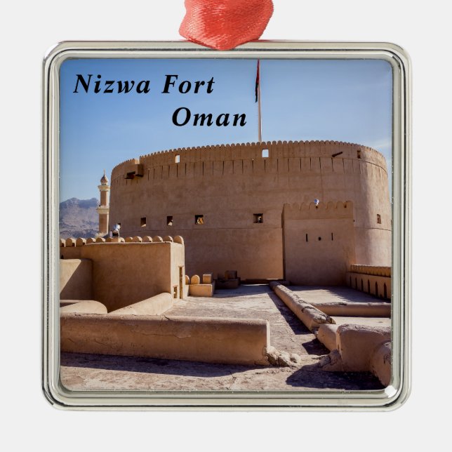 Ornement Carré Argenté Fort Nizwa à Nizwa, Oman (Devant)