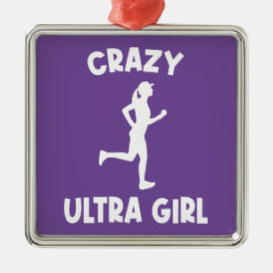 Ornement Carré Argenté Fou Ultra Running Girl