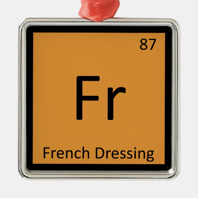 Ornement Carré Argenté Fr - Tableau périodique de la chimie alimentaire f (Devant)
