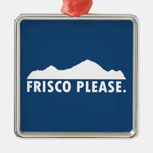 Ornement Carré Argenté Frisco Colorado S'Il Vous Plaît (Devant)