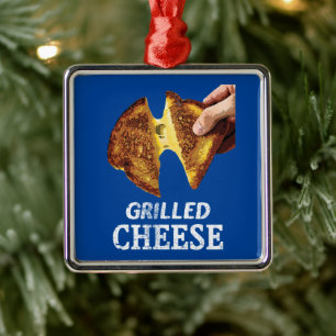 Ornement Carré Argenté Fromage grillé