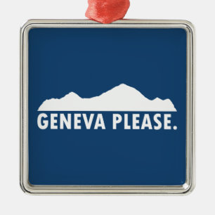 Ornement Carré Argenté Genève Suisse S'il vous plaît