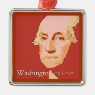 Ornement Carré Argenté George Washington