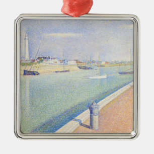 Ornement Carré Argenté Georges Seurat - Le chenal des cimes