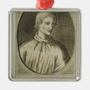Ornement Carré Argenté Giordano Bruno