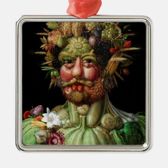 Ornement Carré Argenté Giuseppe Arcimboldo - Vertumnus (Devant)