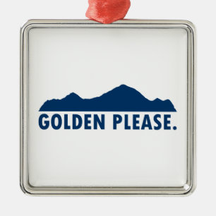 Ornement Carré Argenté Golden Colorado S'il vous plaît