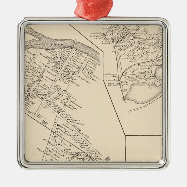 Ornement Carré Argenté Gorham PO, ville de Gorham (Devant)