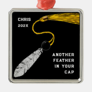 Ornement Carré Argenté Graduation Keepsaké cadeau