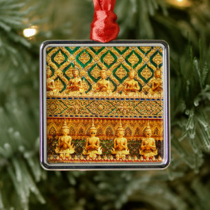 Ornement Carré Argenté Grand Palais De Bangkok, Thaïlande