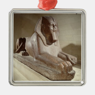 Ornement Carré Argenté Grand sphinx, de Tanis (granit)