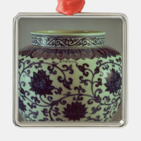 Grand vase bleu et blanc à Ming