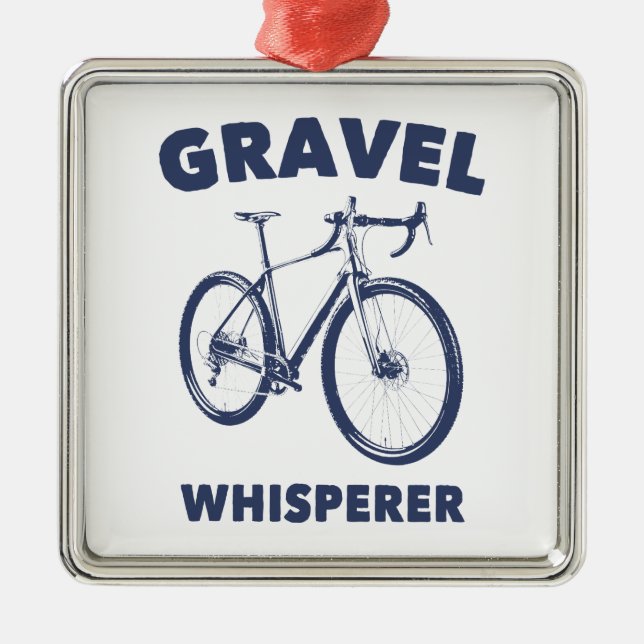 Ornement Carré Argenté Gravel Whisperer (Devant)