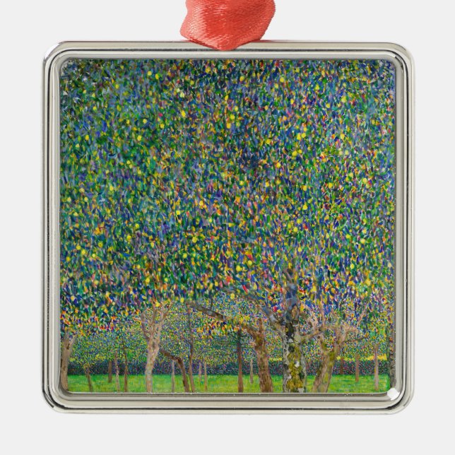Ornement Carré Argenté Gustav Klimt - Arbre à poires (Devant)