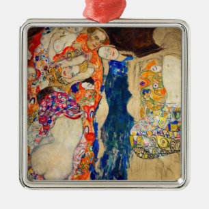 Ornement Carré Argenté Gustav Klimt - La mariée (inachevée)