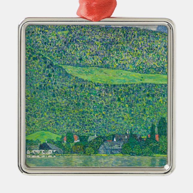 Ornement Carré Argenté Gustav Klimt - Litzlberg am Attersee (Devant)