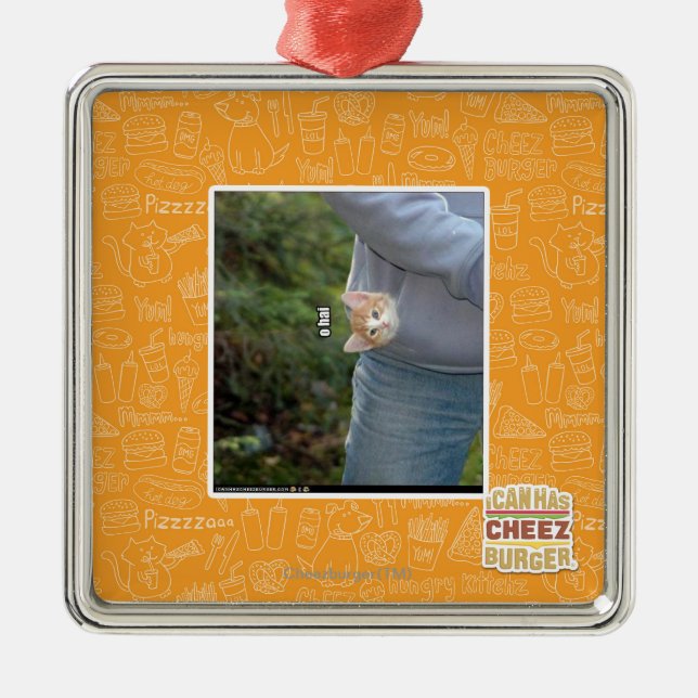 Ornement Carré Argenté Hai d'O (Devant)