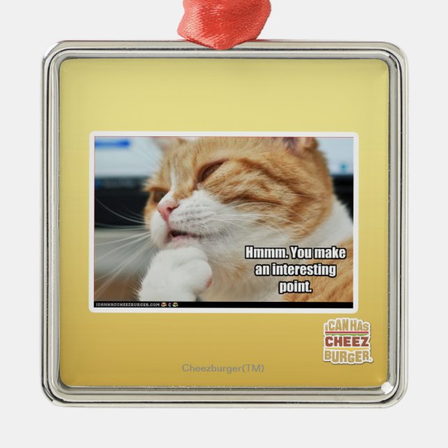 Ornement Carré Argenté Hmmm. (Devant)