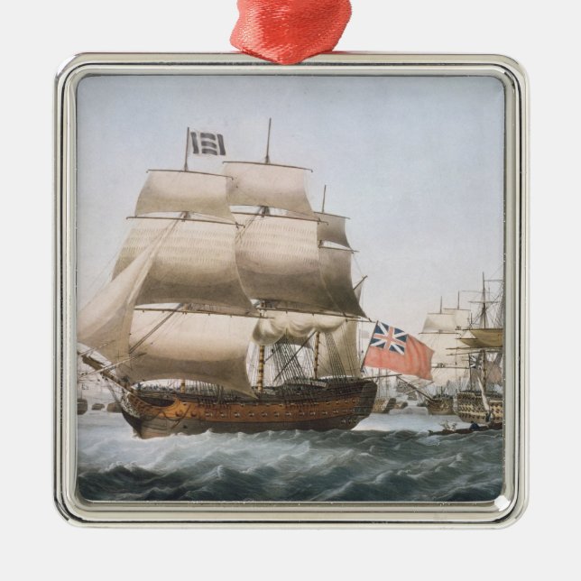 Ornement Carré Argenté HMS Victory, 1806 (Devant)
