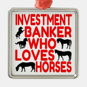 Ornement Carré Argenté Horse Lover Investment Banker
