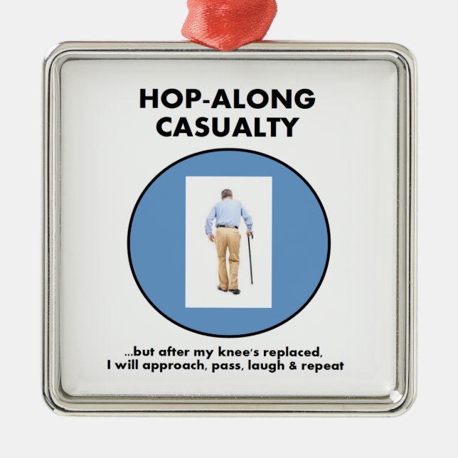 Ornement Carré Argenté Houblon-le long de l'accident - attendez jusqu'à (Devant)