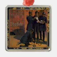 Houdini et le cirque, illustration vintage,