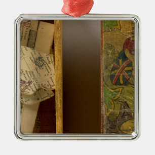 Ornement Carré Argenté Humphries a disséqué la carte du monde