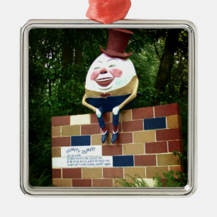 Ornement Carré Argenté Humpty Dumpty