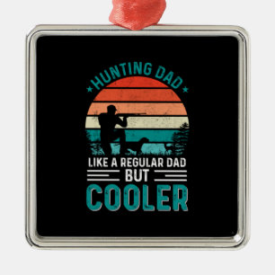Ornement Carré Argenté Hunting Dad