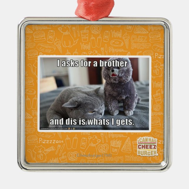 Ornement Carré Argenté I demande un frère (Devant)