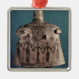 Ornement Carré Argenté Idole de Bell, de Thebes, Boeotia, c.700 AVANT