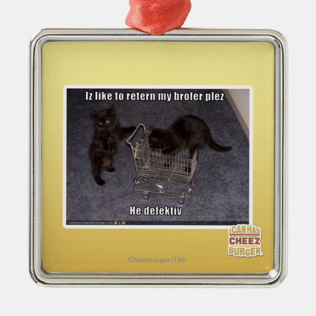 Ornement Carré Argenté Il defectiv (Devant)