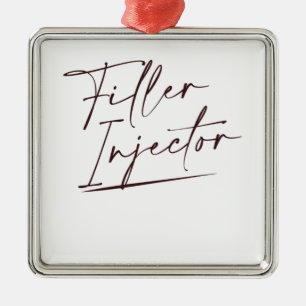 Ornement Carré Argenté Injecteur de remplissage Injecteur cosmétique Inj