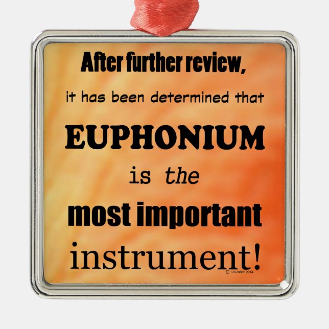 Ornement Carré Argenté Instrument Euphonique le plus important (Devant)