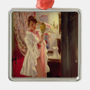 Ornement Carré Argenté Intérieur avec l'épouse de l'artiste, 1889